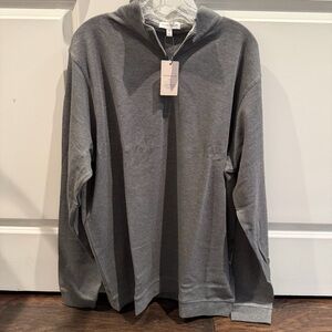 Peter Millar Crown Comfort Quarter-Zip Pullover NWT MF25K49 grey men’s XL